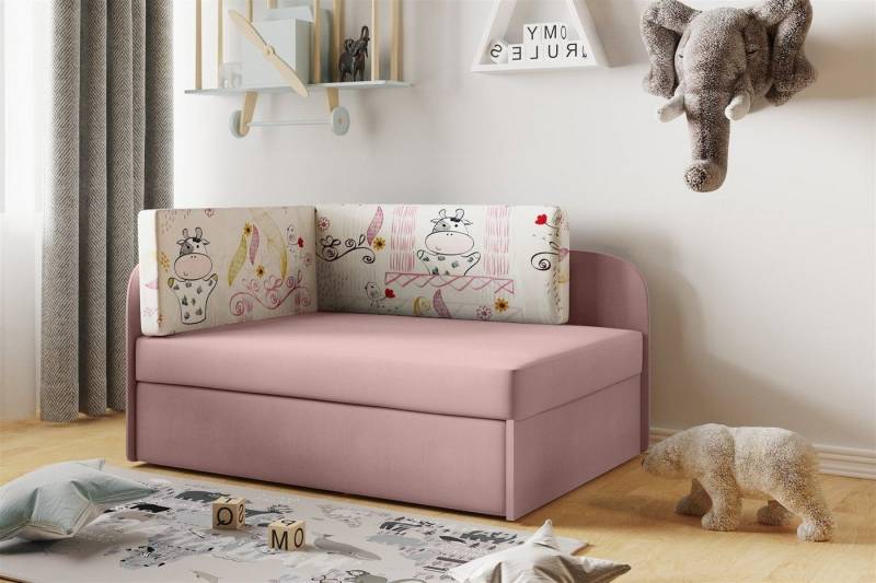 Fun Möbel Kindersofa Sofa Kindersofa Schlafsofa inkl. Bettkasten MAILO Seite Li o. Re, mit Schlaffunktion von Fun Möbel