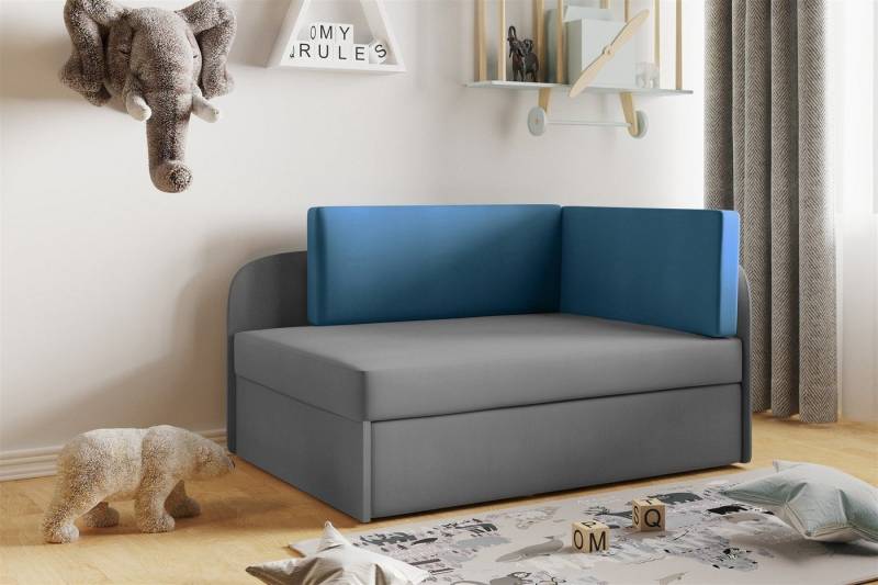Fun Möbel Kindersofa Sofa Kindersofa Schlafsofa inkl. Bettkasten MAILO Seite Li o. Re, mit Schlaffunktion von Fun Möbel
