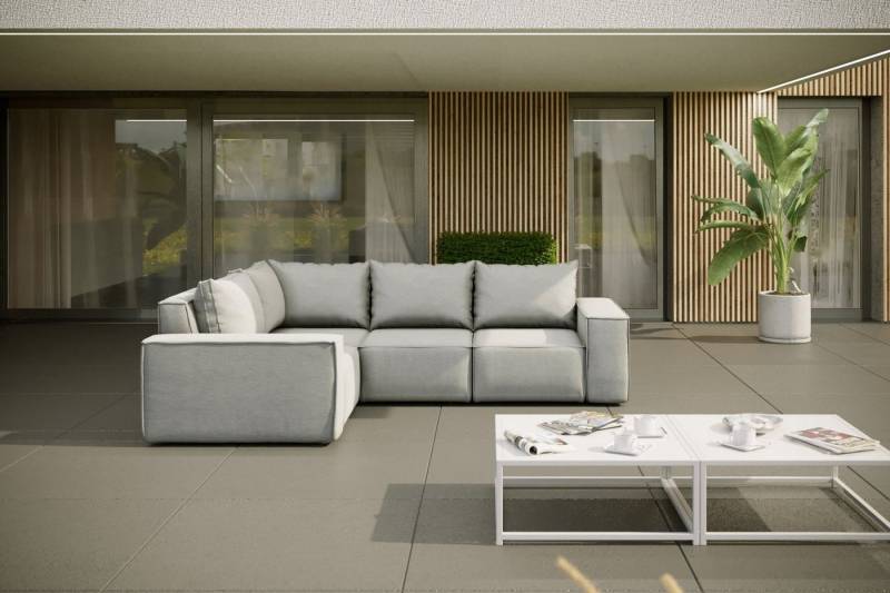 Fun Möbel Loungesofa Gartenmöbel Ecksofa GARDENT, wetterfester Stoff NXL von Fun Möbel