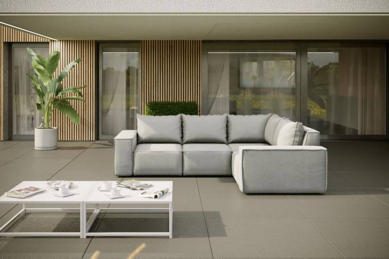 Fun Möbel Loungesofa Gartenmöbel Ecksofa GARDENT, wetterfester Stoff NXL von Fun Möbel