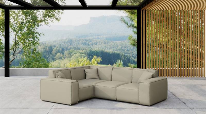 Fun Möbel Loungesofa Gartenmöbel Garten Ecksofa SUMMER, Kurzer Schenkel rechts oder links wählbar, Pflegeleichter und wetterfester Bezug von Fun Möbel