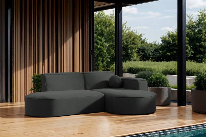Fun Möbel Loungesofa Gartenmöbel Gartensofa Ecksofa FUN FEDRA XS, inkl. 1 Zierkissen, Wetterfester Stoff von Fun Möbel
