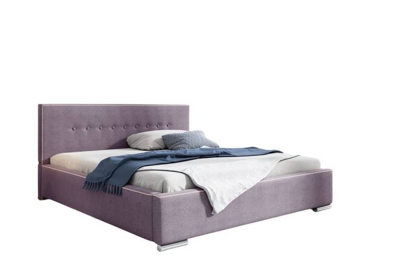 Fun Möbel Polsterbett Bett Doppelbett DEVIN Polyesterstoff (auch mit Matratze erhältlich), inkl. Lattenrost und Bettkasten von Fun Möbel
