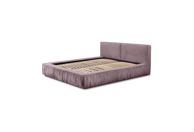 Fun Möbel Polsterbett Bett Doppelbett LEXIE in Stoff Riviera (inkl. Holzlattenrost), mit oder ohne Bonellfederkernmatratze (17 cm) von Fun Möbel