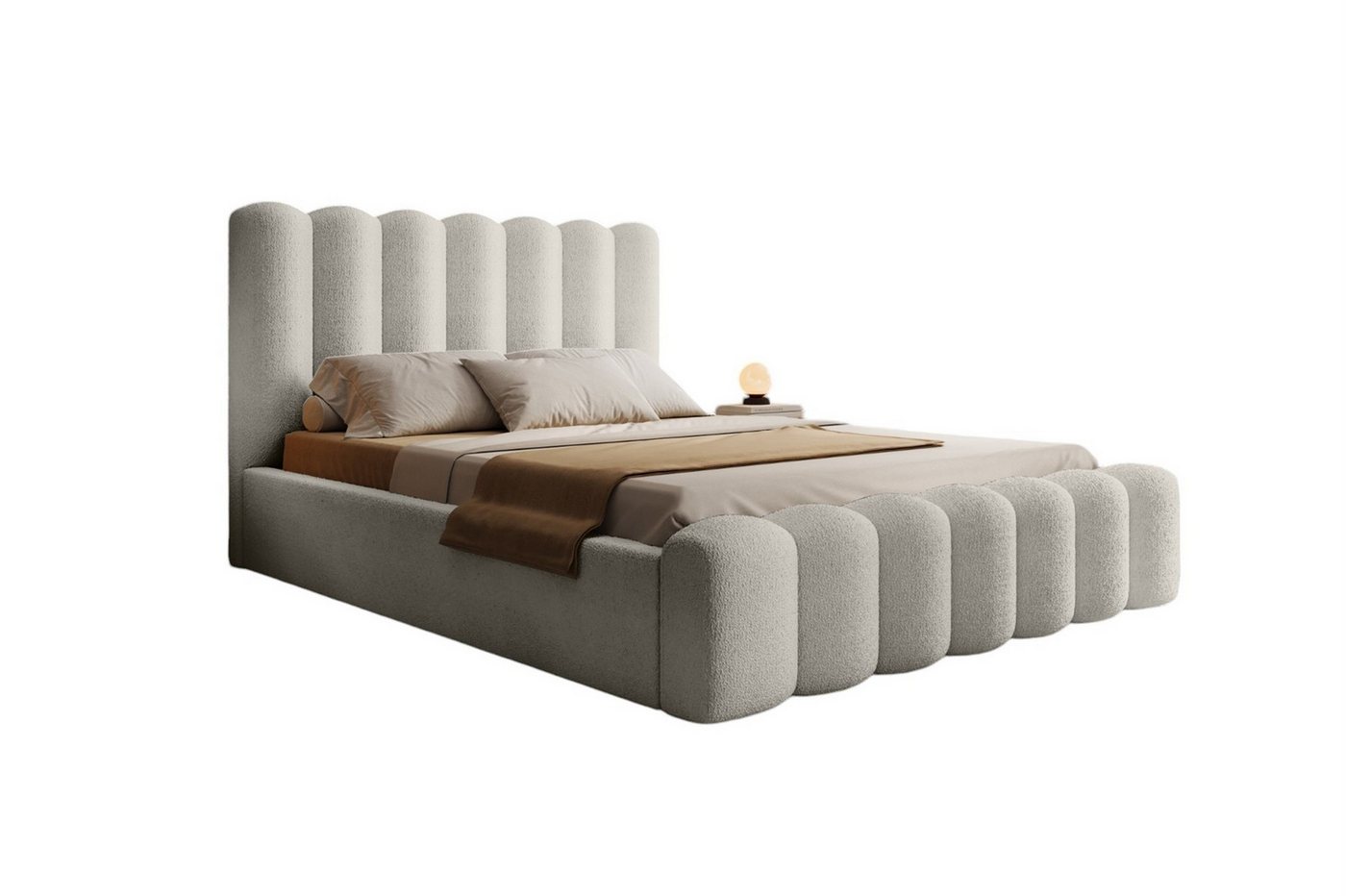 Fun Möbel Polsterbett Bett MACON in Stoff Ascot / Speed Versand (Mit oder ohne Matratze), Speed Versand von Fun Möbel