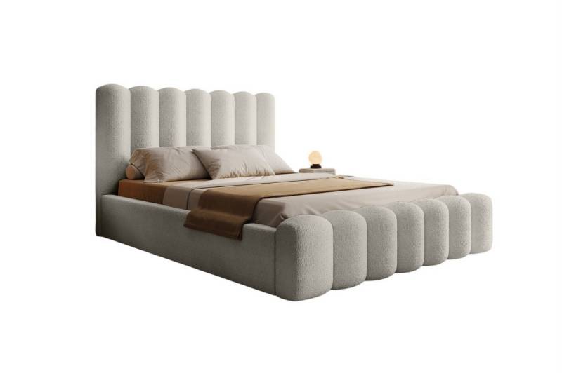 Fun Möbel Polsterbett Bett MACON in Stoff Ascot / Speed Versand (Mit oder ohne Matratze), Speed Versand von Fun Möbel