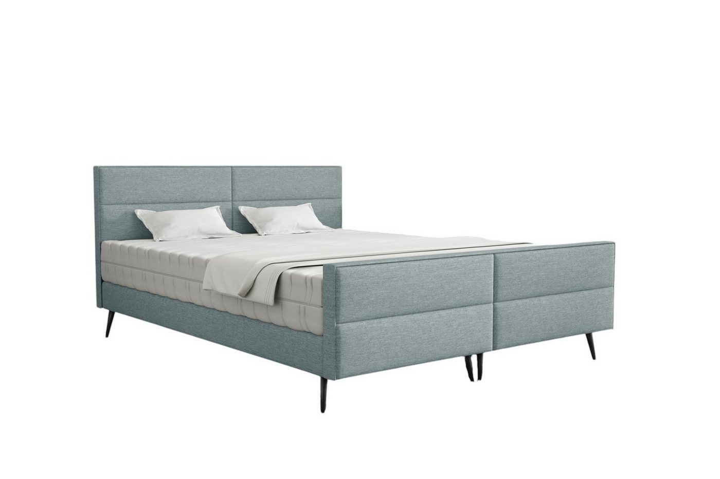 Fun Möbel Polsterbett Doppelbett CREMONA Komplettset Stoff Gemma (Auch ohne Taschenfederkernmatratze erhältlich), inkl. Taschenfederkernmatratze von Fun Möbel