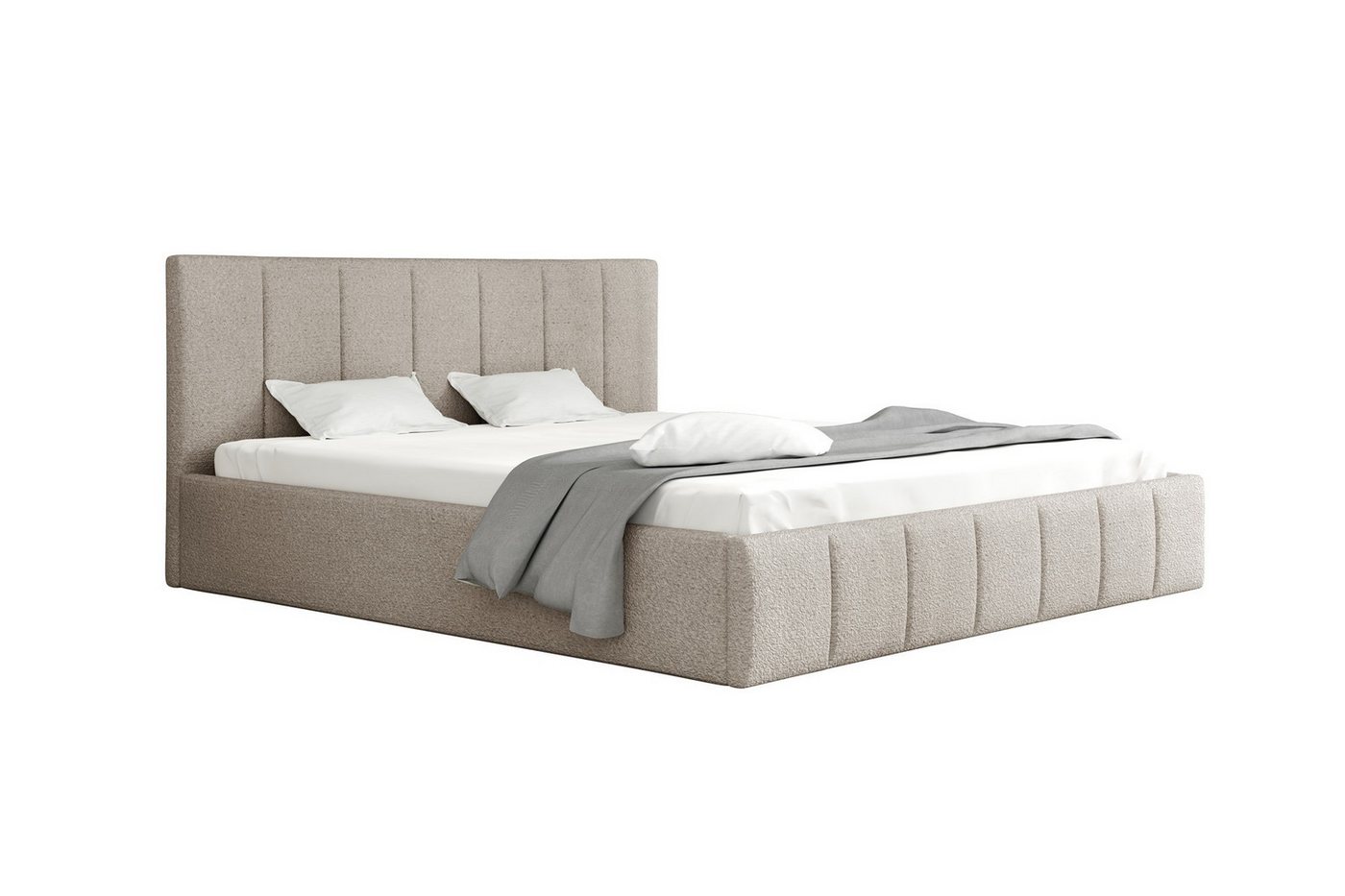 Fun Möbel Polsterbett Doppelbett DETROIT in Stoff (inkl. Bettkasten, inkl. Holzlattenrost), mit oder ohne Matratze von Fun Möbel