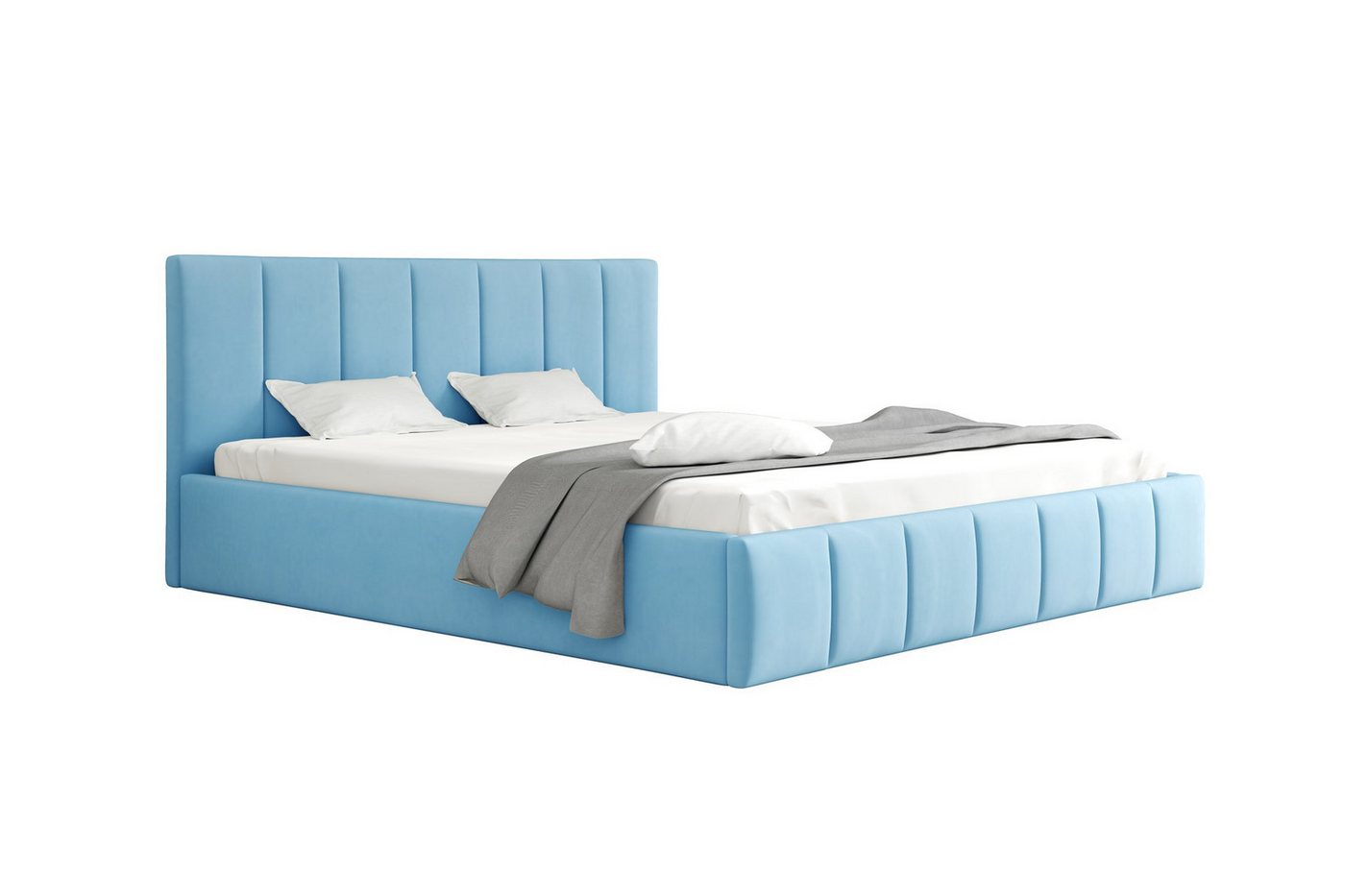 Fun Möbel Polsterbett Doppelbett DETROIT in Stoff (inkl. Bettkasten, inkl. Holzlattenrost), mit oder ohne Matratze von Fun Möbel