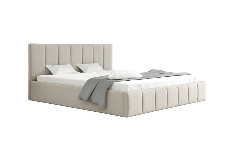 Fun Möbel Polsterbett Doppelbett DETROIT in Stoff (inkl. Bettkasten, inkl. Holzlattenrost), mit oder ohne Matratze von Fun Möbel