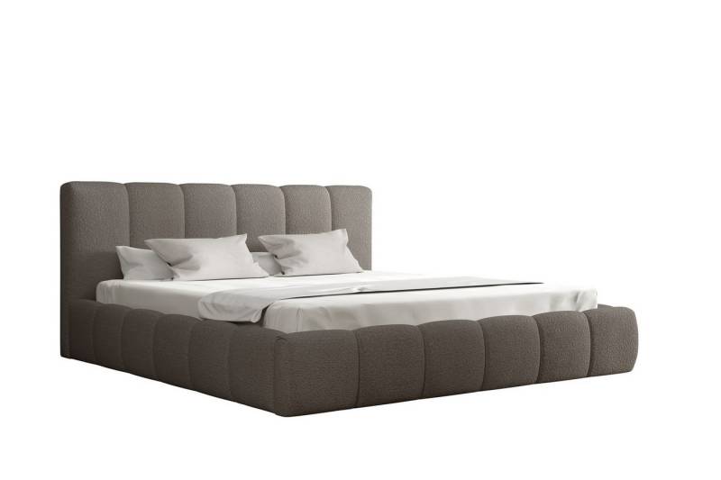 Fun Möbel Polsterbett Doppelbett GIULIA in Stoff (inkl. Holzlattenrost, in 2 Stoffen), inkl. Bettkasten, wählbar mit oder ohne Matratze von Fun Möbel