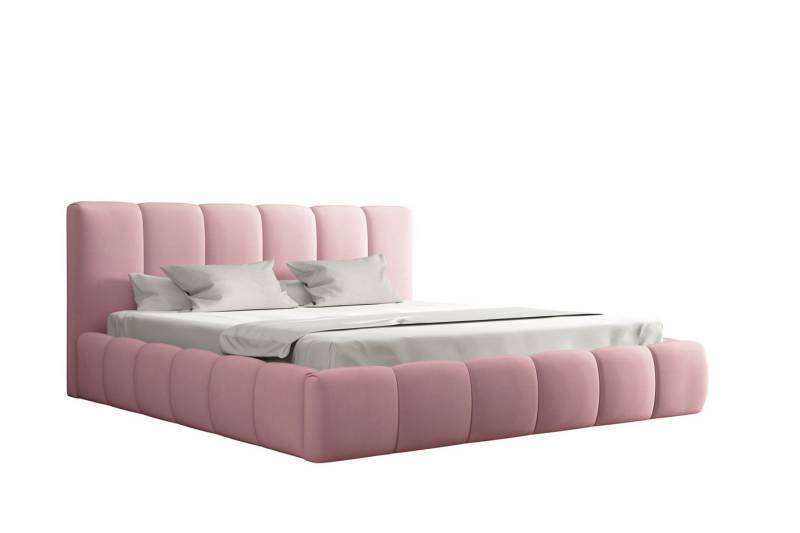 Fun Möbel Polsterbett Doppelbett GIULIA in Stoff (inkl. Holzlattenrost, in 2 Stoffen), inkl. Bettkasten, wählbar mit oder ohne Matratze von Fun Möbel