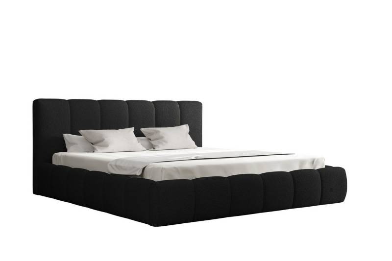 Fun Möbel Polsterbett Doppelbett GIULIA in Stoff (inkl. Holzlattenrost, in 2 Stoffen), inkl. Bettkasten, wählbar mit oder ohne Matratze von Fun Möbel