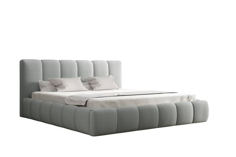 Fun Möbel Polsterbett Doppelbett GIULIA in Stoff (inkl. Holzlattenrost, in 2 Stoffen), inkl. Bettkasten, wählbar mit oder ohne Matratze von Fun Möbel