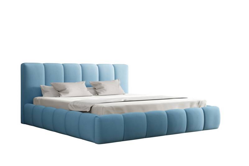 Fun Möbel Polsterbett Doppelbett GIULIA in Stoff (inkl. Holzlattenrost, in 2 Stoffen), inkl. Bettkasten, wählbar mit oder ohne Matratze von Fun Möbel