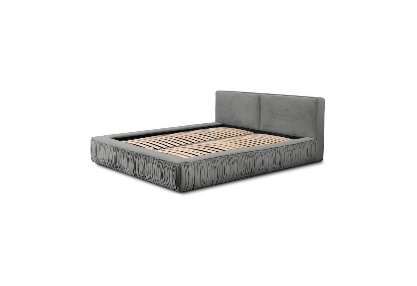 Fun Möbel Polsterbett Doppelbett LEXIE in Stoff Riviera (inkl. Lattenrost, mit oder ohne Matratze), inkl. Bettkasten von Fun Möbel