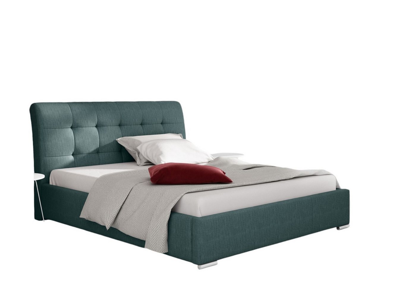 Fun Möbel Polsterbett Doppelbett MATTIS Komplettset Stoff INARI (inkl. Bettkasten und Lattenrost), inkl. 7 Zonen Taschenfederkernmatratze (17 cm) von Fun Möbel