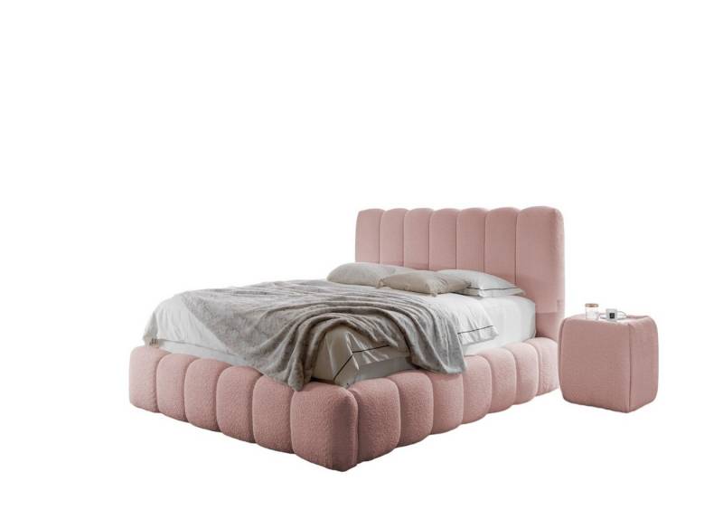 Fun Möbel Polsterbett Polsterbett Schlafzimmerbett CARSON Set4 in Stoff Catch Me (auch ohne Nachttische erhältlich), inklusive Taschenfederkernmatratze und 2 x Nachttisch von Fun Möbel
