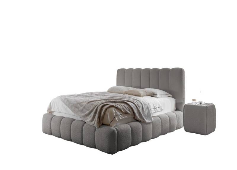 Fun Möbel Polsterbett Polsterbett Schlafzimmerbett CARSON Set4 in Stoff Catch Me (auch ohne Nachttische erhältlich), inklusive Taschenfederkernmatratze und 2 x Nachttisch von Fun Möbel