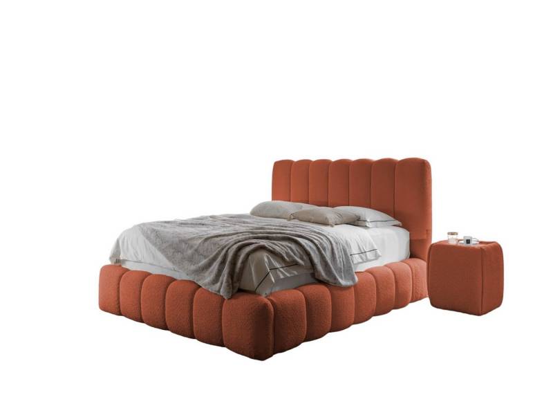 Fun Möbel Polsterbett Polsterbett Schlafzimmerbett CARSON Set4 in Stoff Catch Me (auch ohne Nachttische erhältlich), inklusive Taschenfederkernmatratze und 2 x Nachttisch von Fun Möbel