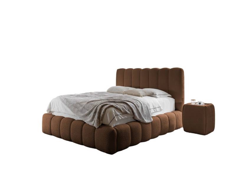 Fun Möbel Polsterbett Polsterbett Schlafzimmerbett CARSON Set4 in Stoff Catch Me (auch ohne Nachttische erhältlich), inklusive Taschenfederkernmatratze und 2 x Nachttisch von Fun Möbel