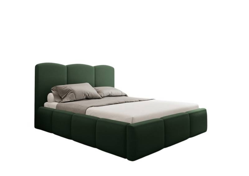 Fun Möbel Polsterbett Polsterbett Schlafzimmerbett DUNIA Komplett-Set in Stoff Opera Velvet (mit Lattenrost und Matratze, inkl. Bettkasten) von Fun Möbel