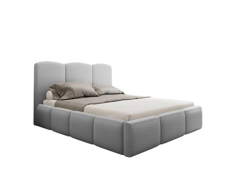 Fun Möbel Polsterbett Polsterbett Schlafzimmerbett DUNIA Komplett-Set in Stoff Opera Velvet (mit Lattenrost und Matratze, inkl. Bettkasten) von Fun Möbel