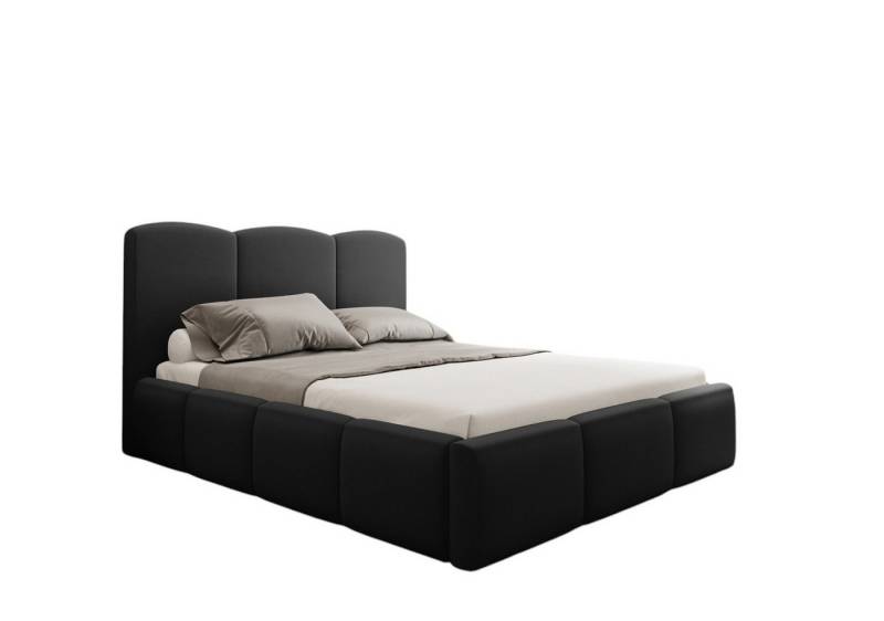 Fun Möbel Polsterbett Polsterbett Schlafzimmerbett DUNIA Komplett-Set in Stoff Opera Velvet (mit Lattenrost und Matratze, inkl. Bettkasten) von Fun Möbel