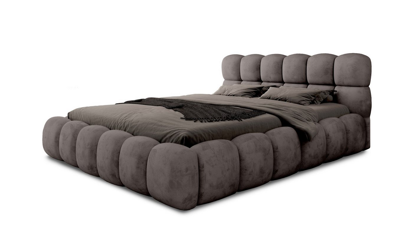 Fun Möbel Polsterbett Schlafzimmerbett Bett AURELIA in Stoff Aprodite (inkl. Lattenrost, inkl. Bettkasten), mit oder ohne Matratze von Fun Möbel