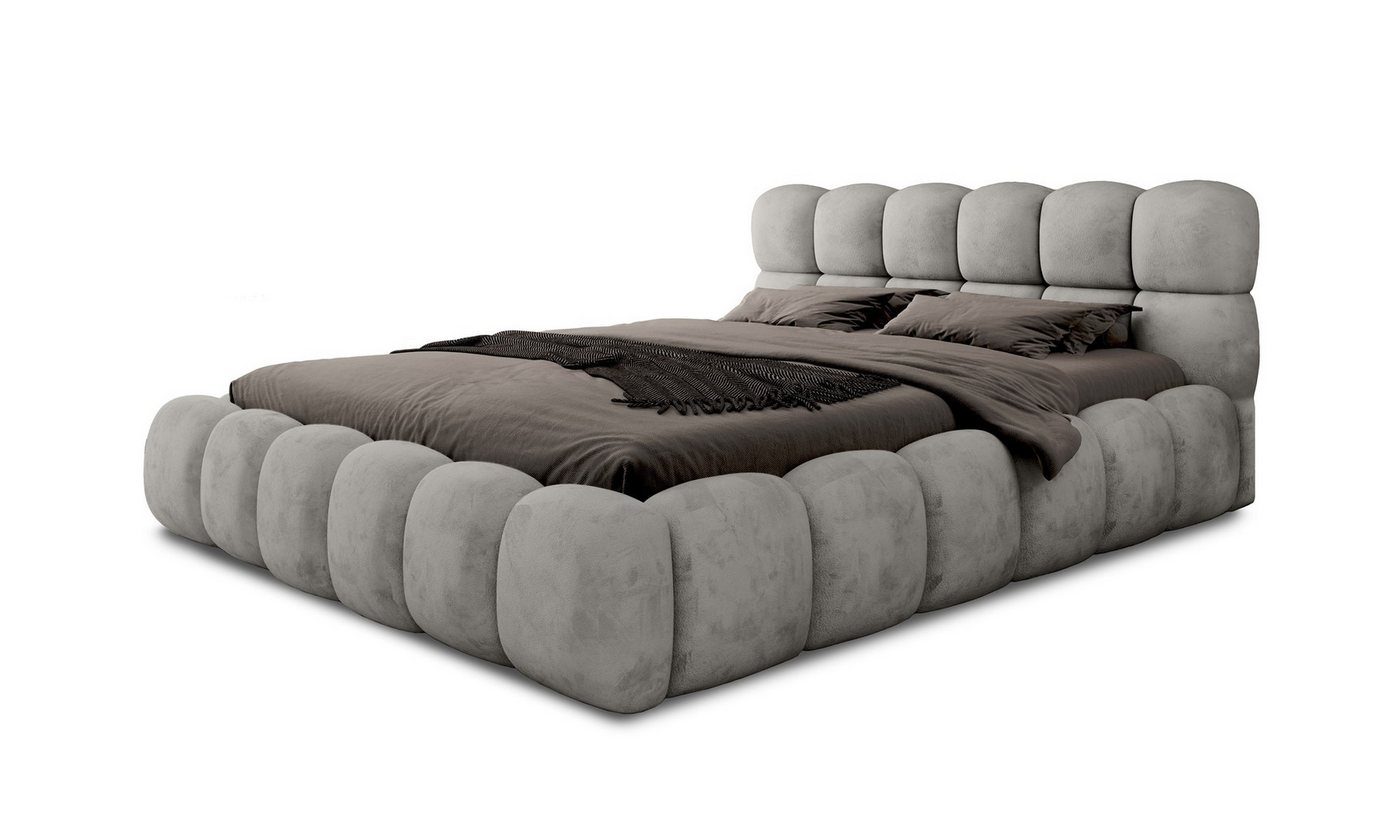 Fun Möbel Polsterbett Schlafzimmerbett Bett AURELIA in Stoff Aprodite (inkl. Lattenrost, inkl. Bettkasten), mit oder ohne Matratze von Fun Möbel