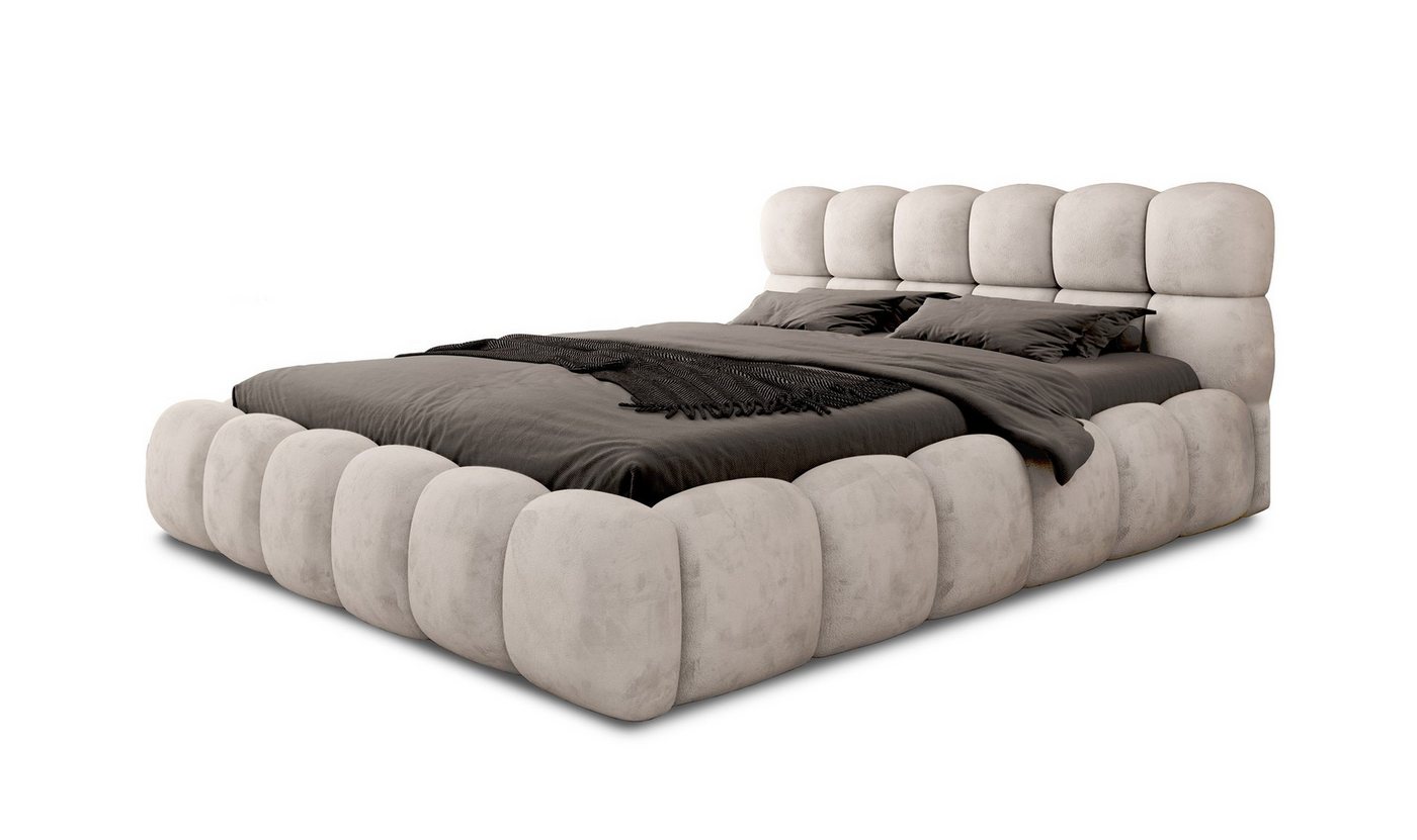 Fun Möbel Polsterbett Schlafzimmerbett Bett AURELIA in Stoff Aprodite (inkl. Lattenrost, inkl. Bettkasten), mit oder ohne Matratze von Fun Möbel