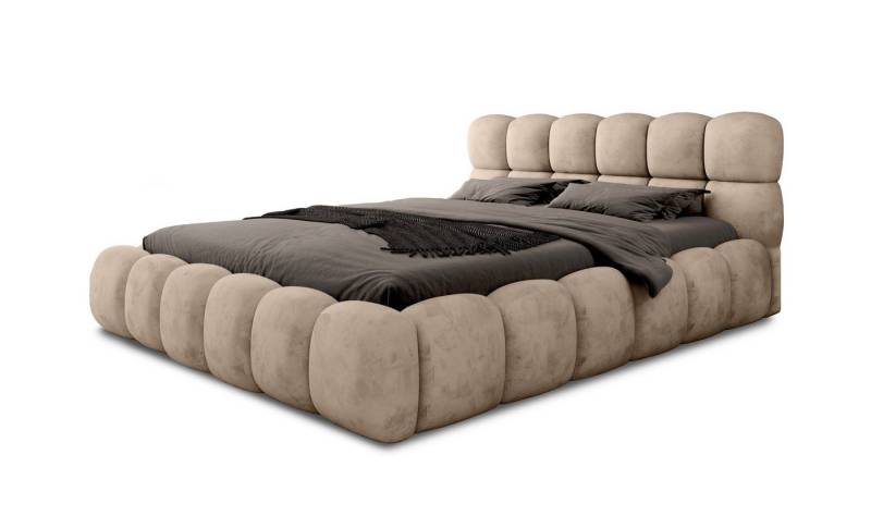 Fun Möbel Polsterbett Schlafzimmerbett Bett AURELIA in Stoff Aprodite (inkl. Lattenrost, inkl. Bettkasten), mit oder ohne Matratze von Fun Möbel