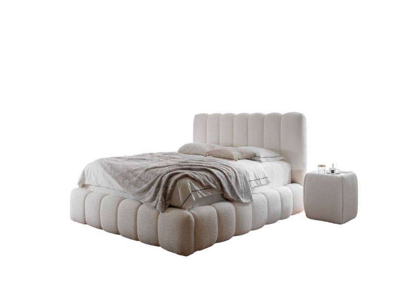 Fun Möbel Polsterbett Schlafzimmerbett CARSON Set2 in Stoff Catch Me (auch mit Taschenfederkernmatratzen erhältlich), mit Bettkasten, Holzlattenrost und 2 x Nachttisch von Fun Möbel