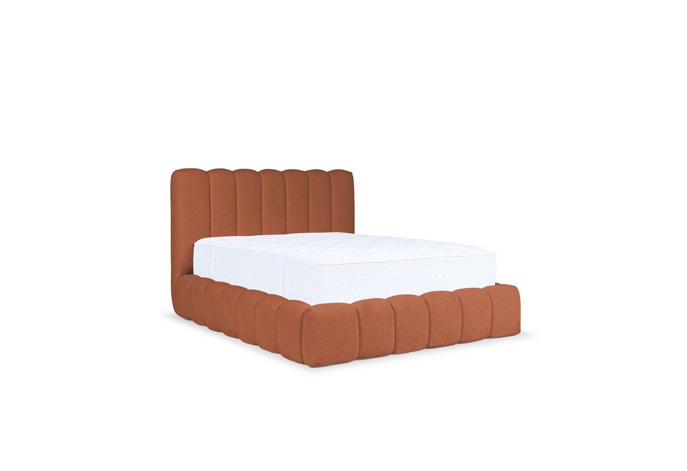 Fun Möbel Polsterbett Schlafzimmerbett CARSON Set3 in Stoff Catch Me (auch mit Nachttischen erhältlich), inklusive Taschenfederkernmatratze von Fun Möbel