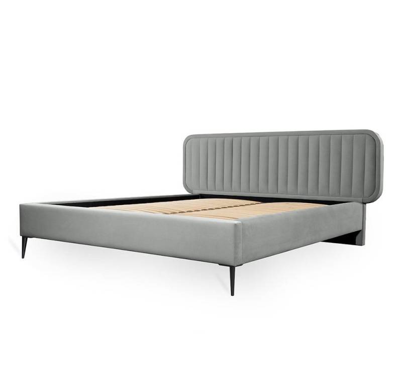Fun Möbel Polsterbett Schlafzimmerbett Doppelbett MIAMI in Stoff (Komplettset, inkl. Lattenrost), inkl. Bonellfederkernmatratze von Fun Möbel