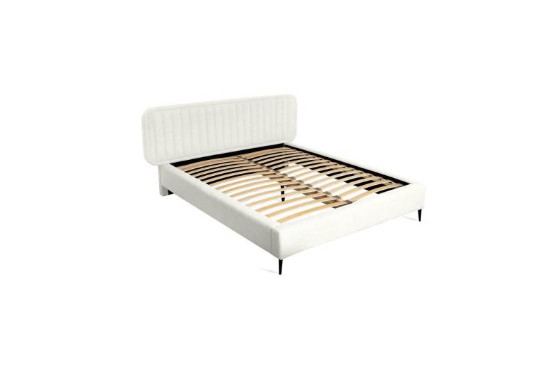 Fun Möbel Polsterbett Schlafzimmerbett Doppelbett MIAMI in Stoff (Komplettset, inkl. Lattenrost), inkl. Bonellfederkernmatratze von Fun Möbel