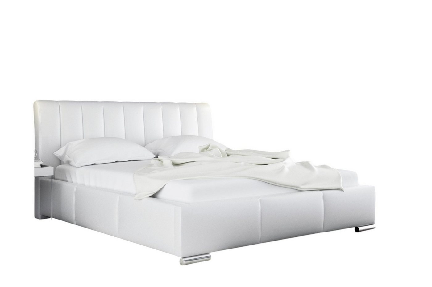 Fun Möbel Polsterbett Schlafzimmerbett MARLON in Kunstleder (mit Bettkasten), mit oder ohne Taschenfederkernmatratze von Fun Möbel