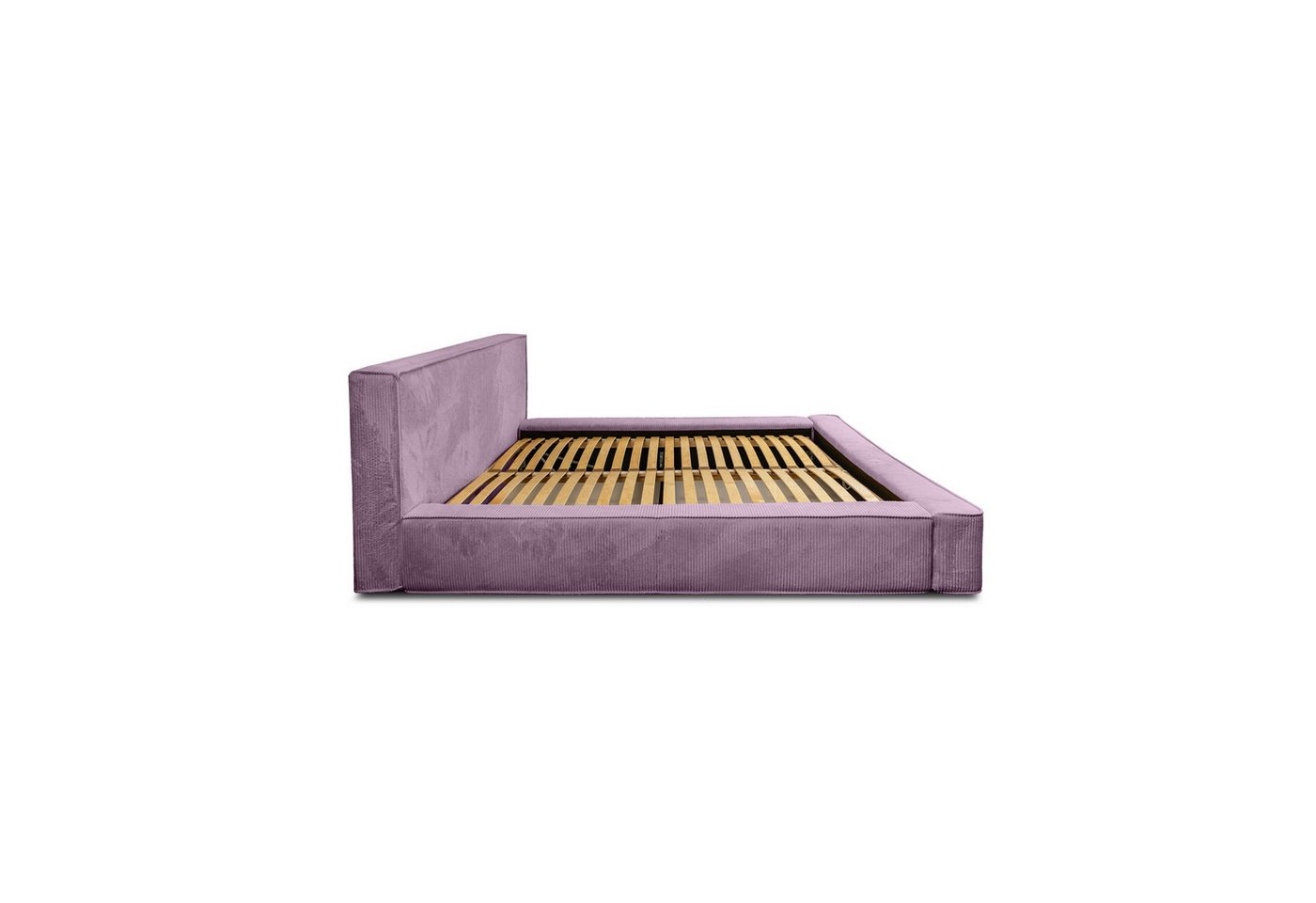 Fun Möbel Polsterbett Schlafzimmerbett MODESTO in Stoff Lincoln (mit oder ohne Matratze), Gepolstertes Kopfteil von Fun Möbel