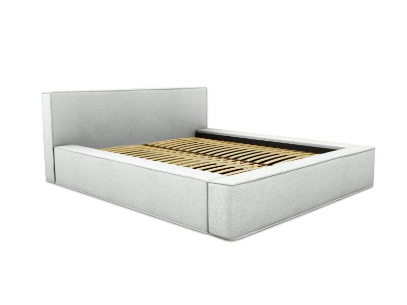 Fun Möbel Polsterbett Schlafzimmerbett OMAHA in Stoff (inkl. Lattenrost und Bettkasten), Kopfteil mit Steppung von Fun Möbel