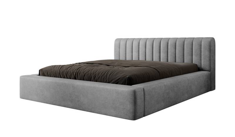 Fun Möbel Polsterbett Schlafzimmerbett PEORIA in Stoff Macau (mit oder ohne Matratze), Gepolstertes Kopfteil von Fun Möbel
