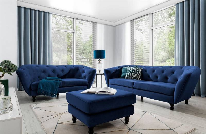 Fun Möbel Polstergarnitur Sofa-Set 3-2-1 Designer-Sofa Charlotte Stoff, (3-tlg., Sofa-Set 3-2-1 Designer-Sofa Charlotte Stoff) von Fun Möbel
