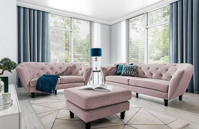 Fun Möbel Polstergarnitur Sofa-Set 3-2-1 Designer-Sofa Charlotte Stoff, (3-tlg., Sofa-Set 3-2-1 Designer-Sofa Charlotte Stoff) von Fun Möbel