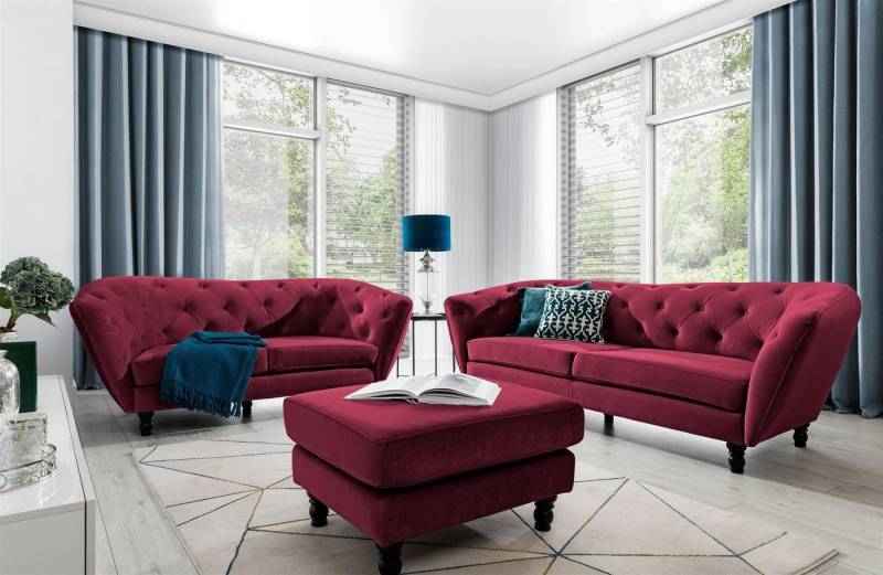 Fun Möbel Polstergarnitur Sofa-Set 3-2-1 Designer-Sofa Charlotte Stoff, (3-tlg., Sofa-Set 3-2-1 Designer-Sofa Charlotte Stoff) von Fun Möbel