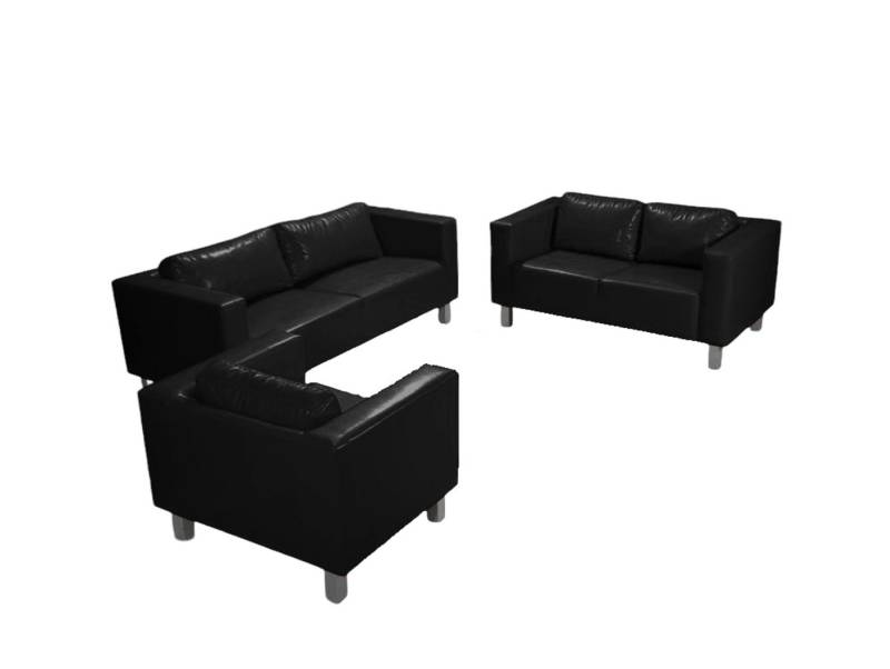 Fun Möbel Polstergarnitur Sofa-Set MAILAND 3-2-1 Sofagarnitur in Kunstleder, (inkl. 5 Rückenkissen, 3-tlg) von Fun Möbel