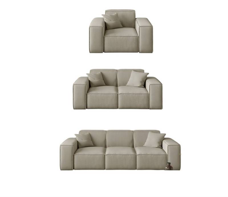 Fun Möbel Polstergarnitur Sofaset Designersofa CELES 3-2-1 in Stoff Scala oder Opera Velvet, (inkl. 5 Zierkissen), Rundumbezug von Fun Möbel