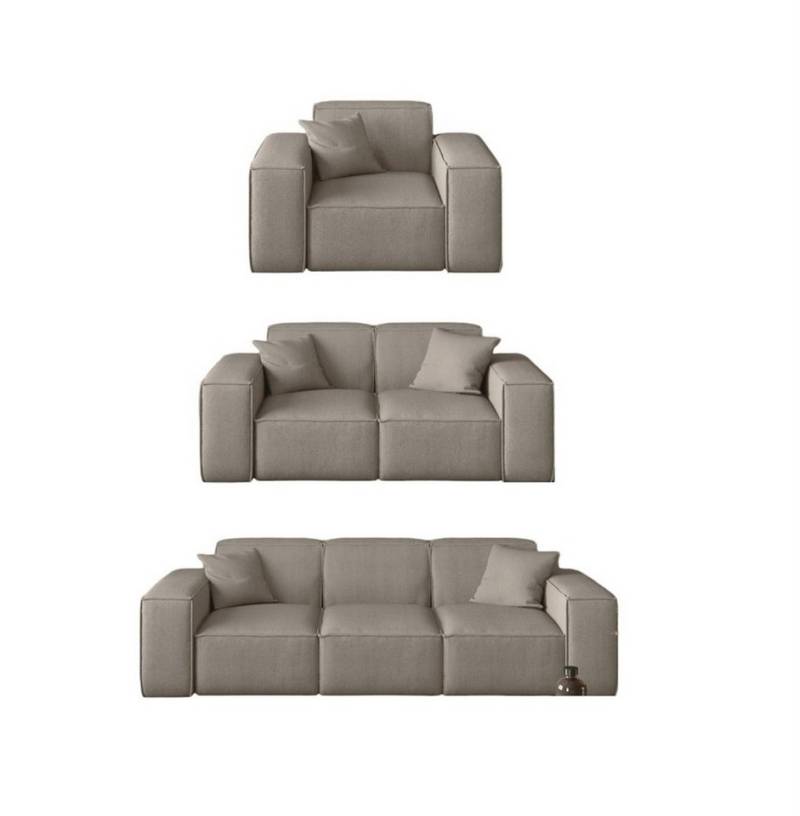Fun Möbel Polstergarnitur Sofaset Designersofa CELES 3-2-1 in Stoff Scala oder Opera Velvet, (inkl. 5 Zierkissen), Rundumbezug von Fun Möbel