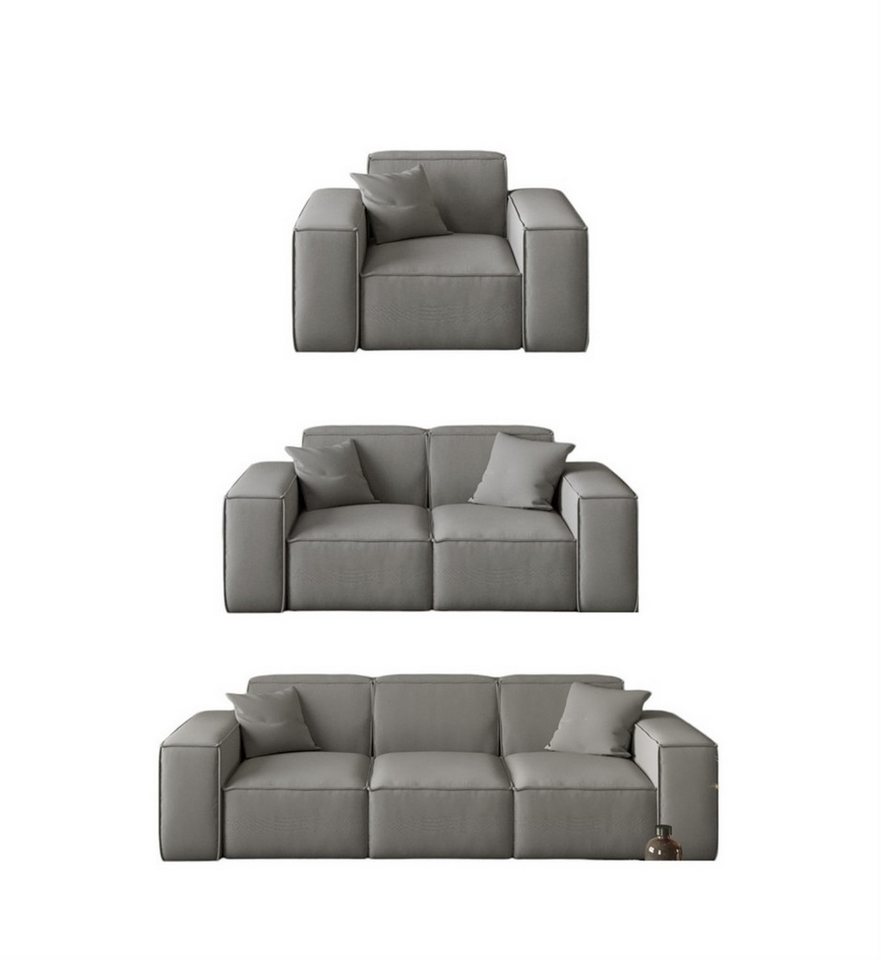 Fun Möbel Polstergarnitur Sofaset Designersofa CELES 3-2-1 in Stoff Scala oder Opera Velvet, (inkl. 5 Zierkissen), Rundumbezug von Fun Möbel