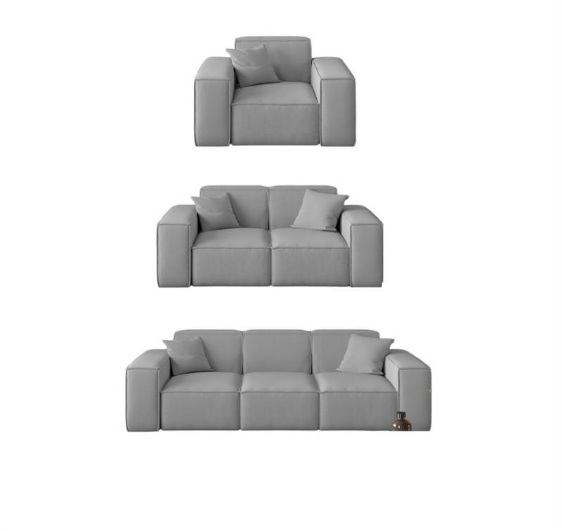 Fun Möbel Polstergarnitur Sofaset Designersofa CELES 3-2-1 in Stoff Scala oder Opera Velvet, (inkl. 5 Zierkissen), Rundumbezug von Fun Möbel