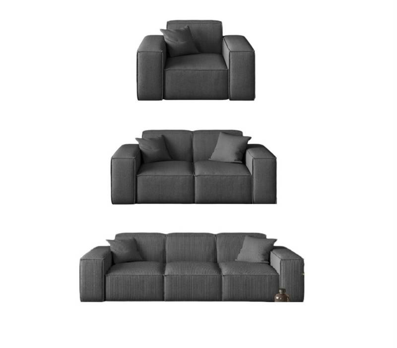 Fun Möbel Polstergarnitur Sofaset Designersofa CELES 3-2-1 in Stoff inkl. 5 Zierkissen, (Sofaset Designersofa CELES 3-2-1 in Stoff) von Fun Möbel