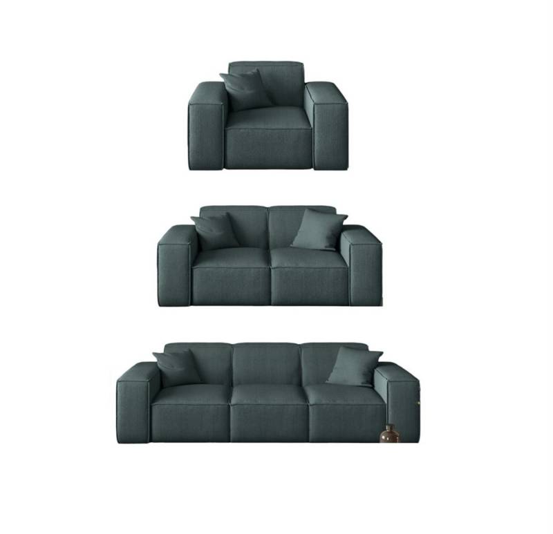 Fun Möbel Polstergarnitur Sofaset Designersofa CELES 3-2-1 in Stoff inkl. 5 Zierkissen, (Sofaset Designersofa CELES 3-2-1 in Stoff) von Fun Möbel